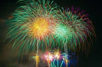 Feu d'artifice du marché de Noël