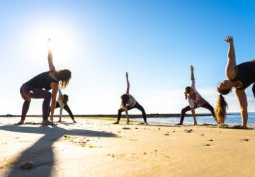 Yoga à la plage - La Brée